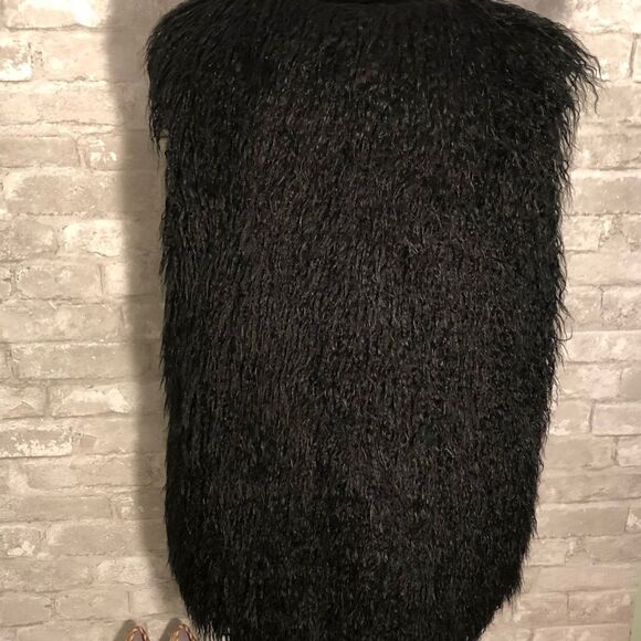 Cara of New York Faux Fur Shearling Vest Size M-L Black - Picture 3 of 6